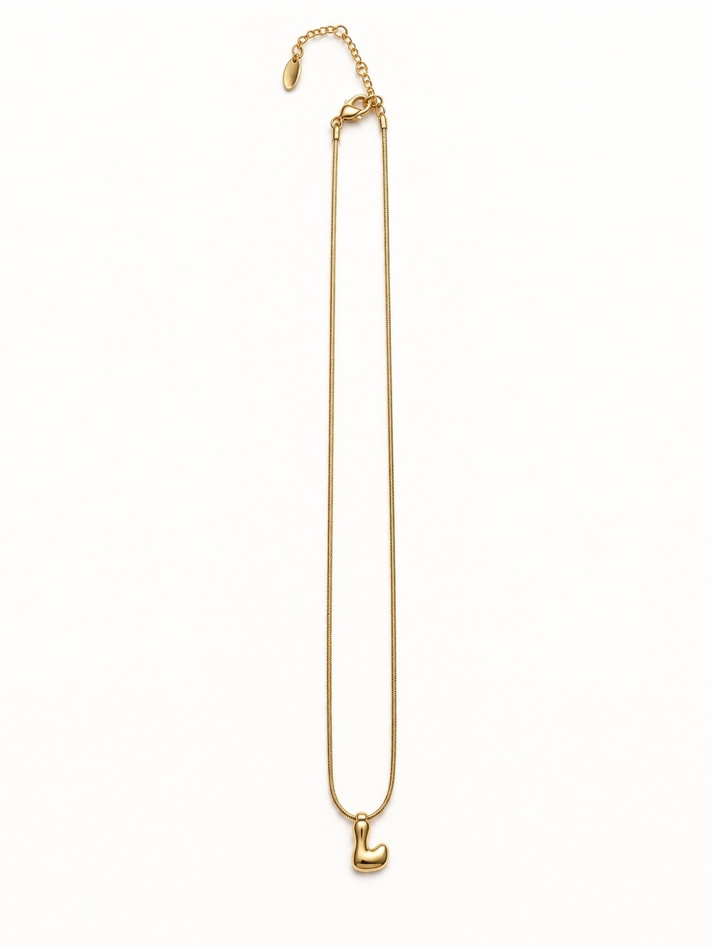 Anthropologie Gold Bubble Letter “L” Necklace